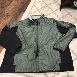 VTG 90s Nike Fleece lined with fleece sleeves army green jacket size L in EUC